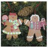 Kit 4 Enfeites Pendente para Árvore de Natal Biscoito Ginger 11cm - 1
