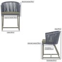 Ver imagem 2 de 3 Cadeiras de Jantar Área Noronha em Alumínio com Pintura Fendi Corda Náutica E8 Trama Original