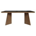 Ver imagem 4 de Mesa de Jantar Retangular Tampo com Moldura e Vidro Sobreposto Rustic/Preto 5389 Madesa