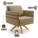 Ver imagem 6 de Kit 01 Namoradeira 02 Lugares e 02 Poltronas Mari Suede Base de Madeira MA30 - D’Rossi Marrom