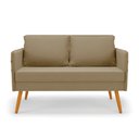 Ver imagem 3 de Kit 01 Namoradeira 02 Lugares e 02 Poltronas Mari Suede Base de Madeira MA30 - D’Rossi Marrom