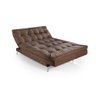 Sofá Cama Versátil Pés de Alumínio Marrom 379 Império Estofados - 3