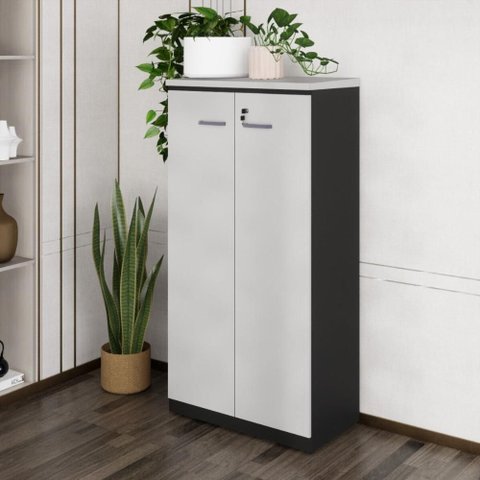 Armário de Escritório 80cm 2 Portas com Chave Multimóveis CR25294 