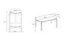 Ver imagem 4 de Kit de Mesa Sala Estar Lizz Marrom Casa D