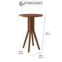 Ver imagem 3 de Kit Bar Bistrô Mesa Retrô 4 Banquetas Alta X Madri Madeira Maciça Pinhão Suede Bege - Ccs