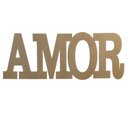 Ver imagem 1 de Kit com 2 Enfeites de Natal Palavra em Mdf Amor Dourado 9,5x25cm