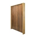 Ver imagem 4 de Porta Pivotante Ripada Cedro Batente 14 Puxador Barra Chata 120 x 210 Abertura Direita Marrom Rodam