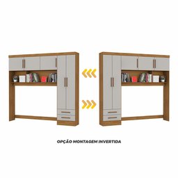 Guarda Roupa Modulado com Cama Paris 5 Portas 2 Gavetas - 7 Guarda Roupa Modulado com Cama Paris 5 Portas 2 Gavetas - 7