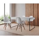 Ver imagem 1 de Mesa Jantar Industrial Retangular Filadélfia Branca 137x90cm Base Ferro Preto com 4 Cadeiras