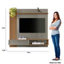 Ver imagem 4 de Painel Home Alvorada Amendoa Titanio White para Tv 55 Polegadas Linea Brasil