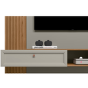Ver imagem 7 de Painel Home Alvorada Amendoa Titanio White para Tv 55 Polegadas Linea Brasil