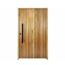 Ver imagem 2 de Porta Pivotante Ripada Cedro Batente 14 Puxador Barra Chata 120 x 210 Abertura Direita Marrom Rodam