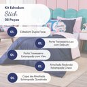 Ver imagem 4 de Kit Edredom Stich Azul Marinho/rosa com Almofadas Solteiro 05 Peças - Dupla Face Percal 300 Fios