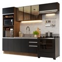 Ver imagem 2 de Armário de Cozinha Completa 270 cm Rustic/Preto Glamy Madesa 17