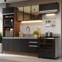 Ver imagem 1 de Armário de Cozinha Completa 270 cm Rustic/Preto Glamy Madesa 17