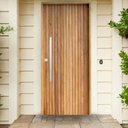 Ver imagem 1 de Porta Ripada Cedro Batente 14 Fechadura Rolete Puxador Tubo 600mm 92 X 210 Direito Rodam