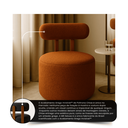 Ver imagem 6 de Kit 2 Poltrona Orgânica Chloe para Sala de Estar e Recepção:Terra-Cota