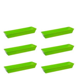 Conjunto de Travessa Stillo 4l 6 Peças Verde em Polipropileno Linha Tropical Vem