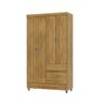 Guarda Roupa Pequeno Ideal 4 Portas e 2 Gavetas para Quarto de Hospedes - 3