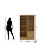 Guarda Roupa Pequeno Ideal 4 Portas e 2 Gavetas para Quarto de Hospedes - 9