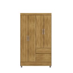 Guarda Roupa Pequeno Ideal 4 Portas e 2 Gavetas para Quarto de Hospedes - 2