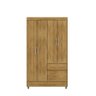 Guarda Roupa Pequeno Ideal 4 Portas e 2 Gavetas para Quarto de Hospedes - 2