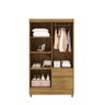 Guarda Roupa Pequeno Ideal 4 Portas e 2 Gavetas para Quarto de Hospedes - 8