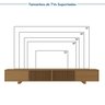 Rack com Painel para Tv até 86 Polegadas 230cmx280cm Ripado Aruá CabeCasa MadeiraOriginals - 7