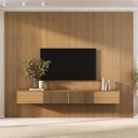 Ver imagem 2 de Rack Ripado com Painel TV até 86 Polegadas Planejado 280x230cm Aruá CabeCasa MadeiraOriginals Marrom Jatobá