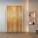 Ver imagem 1 de Porta Pivotante Ripada Cedro Batente 14 Puxador Tubo 120 X 210 Esquerdo