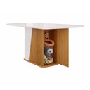 Ver imagem 2 de Mesa de Madeira Harmonia 160 Cm com Vidro Naturalle/off White - Móveis Bechara