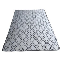 TAPETE JACQUARD SALA LUXUOSO 2,00X1,30 - COPAS BRANCO E PRETO - 2