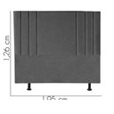 Ver imagem 3 de Cabeceira Estofada King 195CM Grécia Linho Cinza - D A DECOR D&A Decor