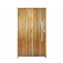 Ver imagem 2 de Porta Pivotante Ripada Cedro Batente 14 Puxador Tubo 120 x 210 Abertura Esquerda Marrom Rodam