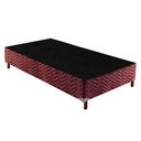 Ver imagem 1 de Cama Box Base Solteiro Sommier Rústico Bordado Wine (96x203x30) - Paropas