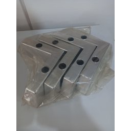 Pes de Sofa Tipo Cantoneira Metalizado Kit 8 Pes - 6