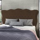 Ver imagem 2 de Cabeceira Casal Cama Box 140cm Oregon I02 Bouclê Marrom - Mpozenato