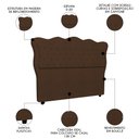 Ver imagem 3 de Cabeceira Casal Cama Box 140cm Oregon I02 Bouclê Marrom - Mpozenato