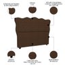 Cabeceira Casal Cama Box 140cm Oregon I02 Bouclê Marrom - Mpozenato - 3