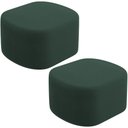 Ver imagem 1 de Kit 2 Puffs Decorativos Orgânico para Living Quarto 70cm Doha W01 Suede Verde Musgo - Lyam Decor