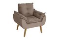 Ver imagem 1 de Poltrona Decorativa Opala Suede Capuccino Su Decor