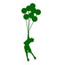 Ver imagem 1 de Adesivo Menino Balão Criança Decoração Quarto Sala Escola:verde