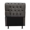 Ver imagem 3 de Kit Cabeceira + Calçadeira Baú Capitonê Livia 90cm Solteiro para Cama Box Suede Cinza - Gat Magazine