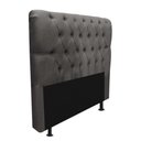 Ver imagem 4 de Kit Cabeceira + Calçadeira Baú Capitonê Livia 90cm Solteiro para Cama Box Suede Cinza - Gat Magazine
