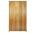 Ver imagem 3 de Porta Pivotante Ripada Cedro Batente 14 Puxador Tubo 120 x 210 Abertura Esquerda Marrom Rodam