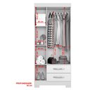 Ver imagem 7 de Guarda Roupa Solteiro Nt5000 3 Portas e 2 Gavetas com Pés Notável