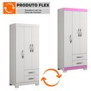 Ver imagem 3 de Guarda Roupa Solteiro Nt5000 3 Portas e 2 Gavetas com Pés Notável