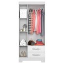 Ver imagem 6 de Guarda Roupa Solteiro Nt5000 3 Portas e 2 Gavetas com Pés Notável