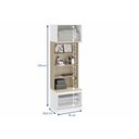 Ver imagem 3 de Guarda-Roupas Modulado 2 Gavetas c/prateleiras Linha FREE - BE Mobiliário Branco