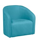 Ver imagem 1 de Poltrona Decorativa Recepção Sala de Estar Lara Veludo Cor:turquesa